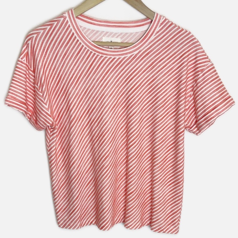 Lou & Grey Textured Stripe short sleeve shirt XS